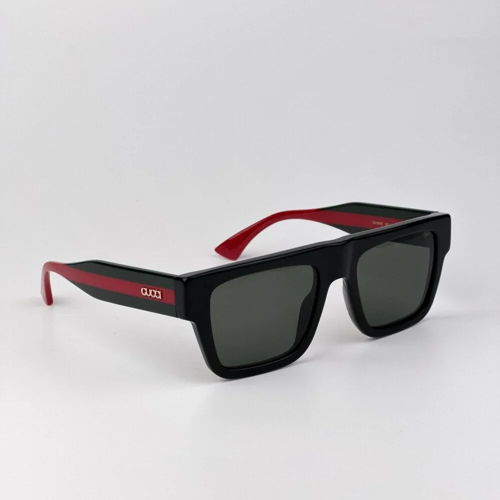 Gucci GG1868S Sunglasses – Black Square Frame with Grey Lenses | Model 001